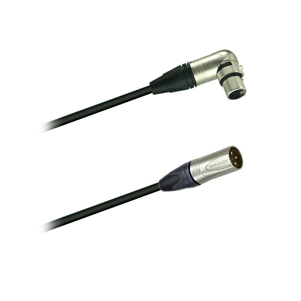 4051344043563 - Mikrofonkabel Neutrik XLR male Winkel XLR female 05 Meter schwarz